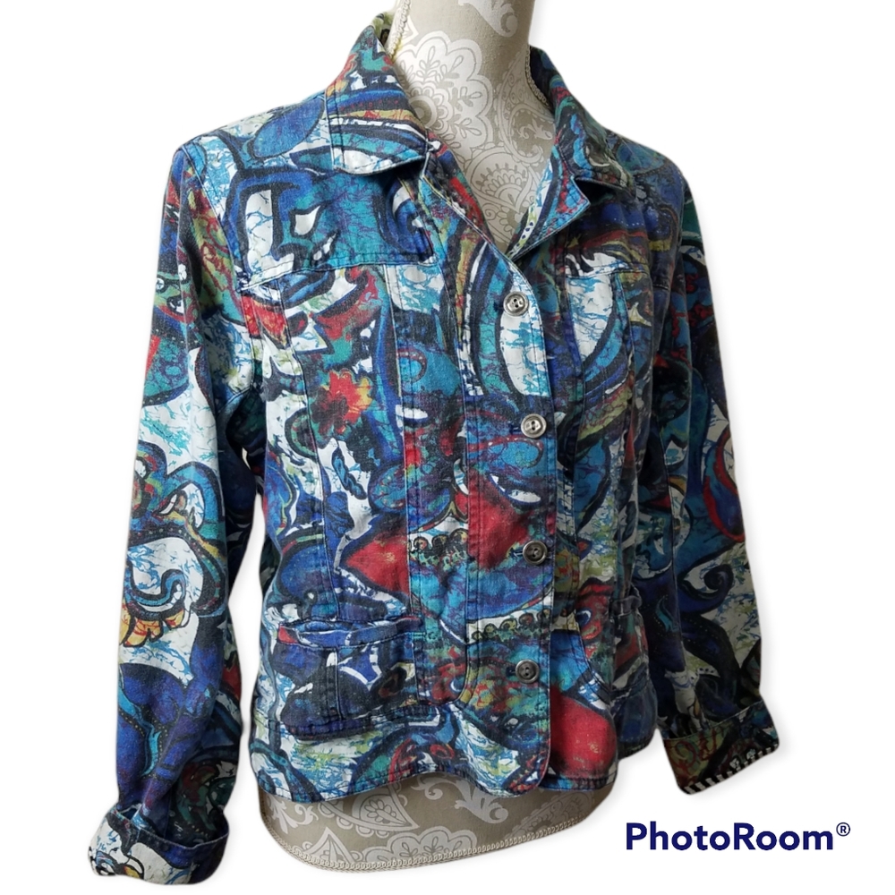 Chico's cropped jacket size medium